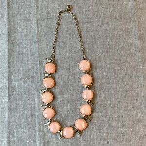 Elegant Pink Beaded Vintage Costume Necklace